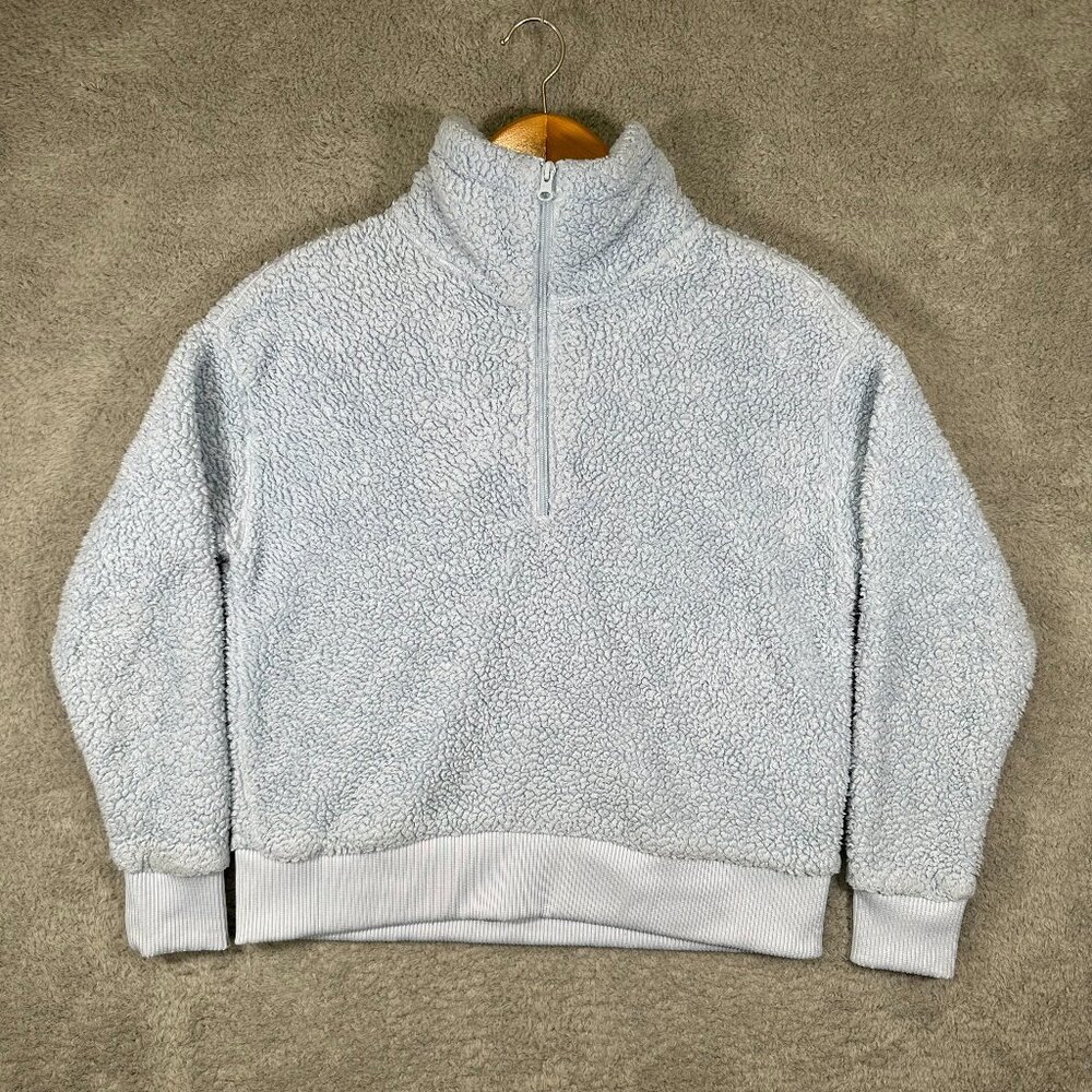 Joe Fresh‎ Active blue Sherpa Jacket Women Active Fleece Pullover